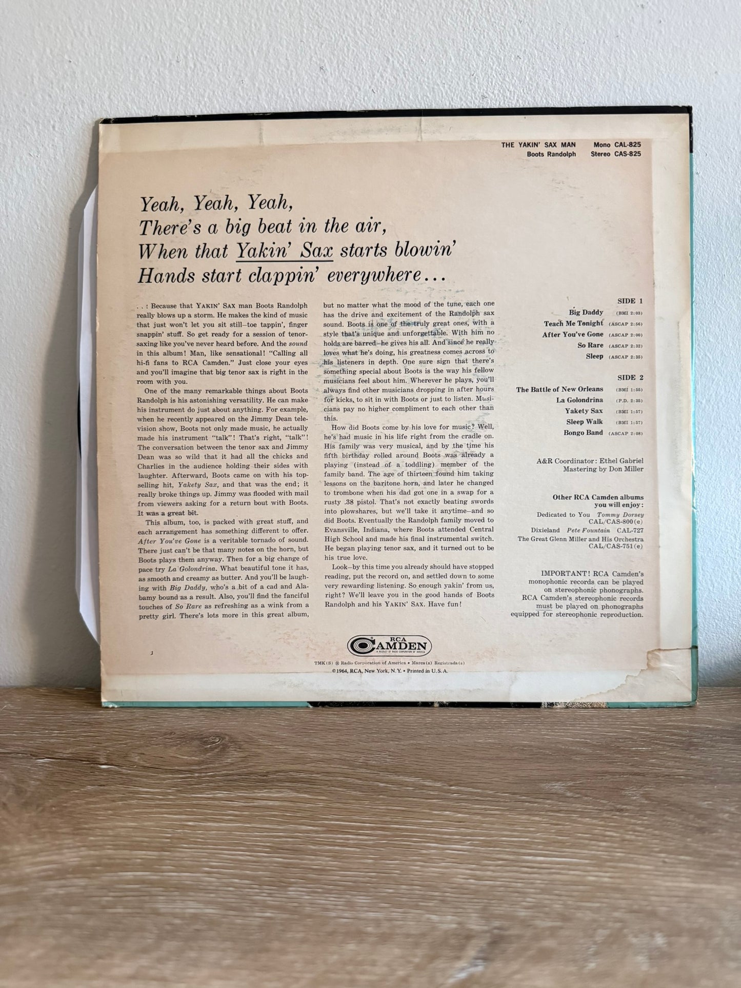 Boots Randolph – The Yakin' Sax Man