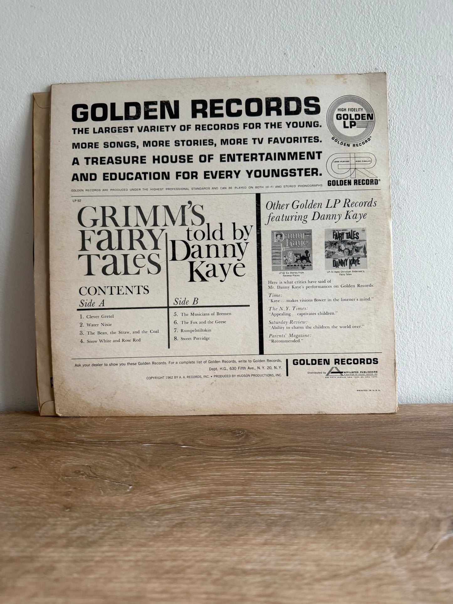 Danny Kaye – Grimm's Fairy Tales Told By Danny Kaye