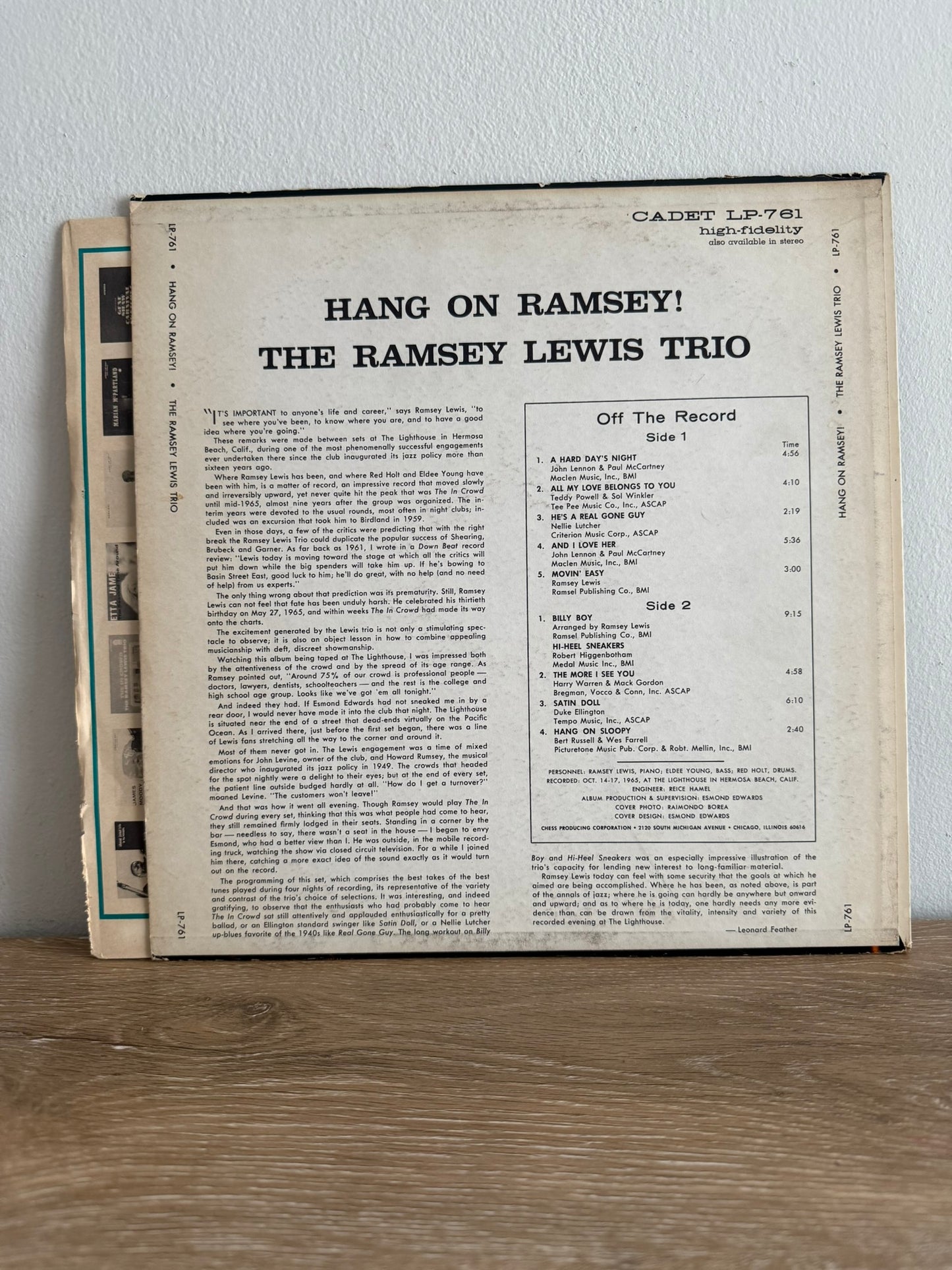 The Ramsey Lewis Trio – Hang On Ramsey!