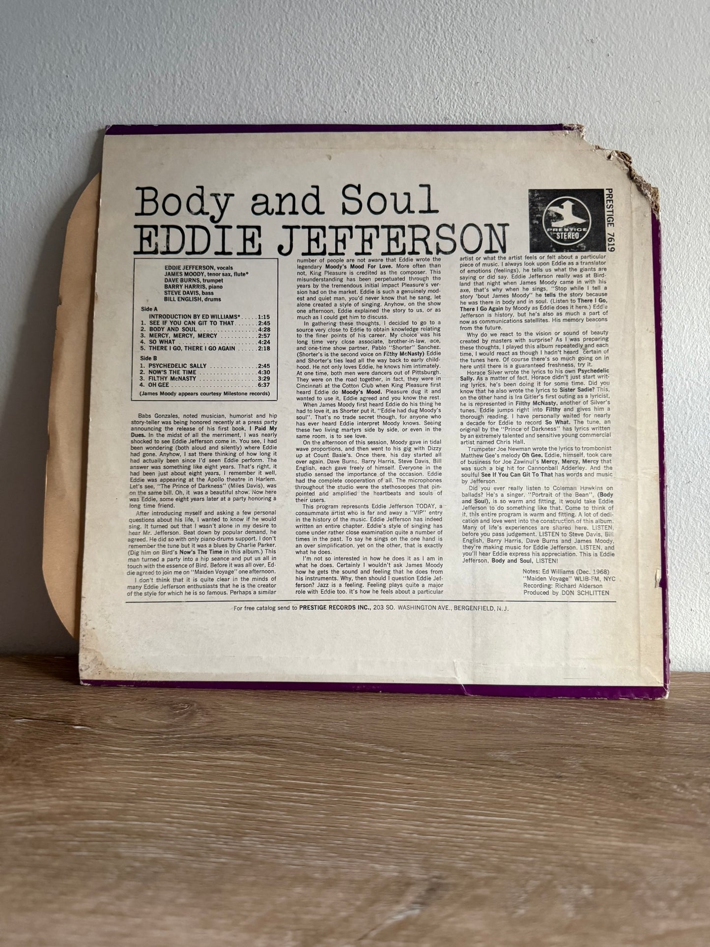 Eddie Jefferson – Body And Soul, RE