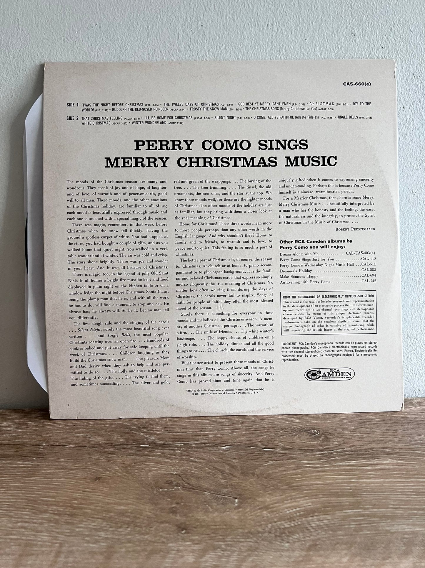 Perry Como – Perry Como Sings Merry Christmas Music